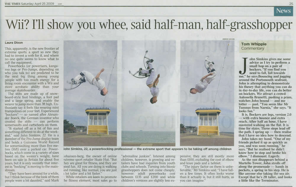 John (Pro-Jump 101 Display Team) In the TIMES newspaper today